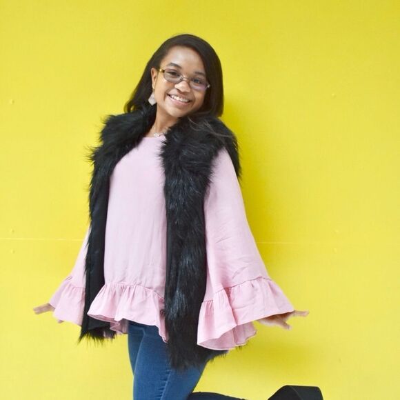 Long Sleeve Ruffle Top - Picture 4 of 4